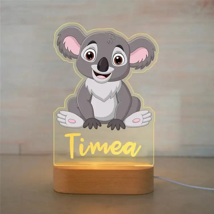 Personalized Animal Night Light – Custom Name Acrylic Lamp for Kids & Baby Room Décor - Image 34