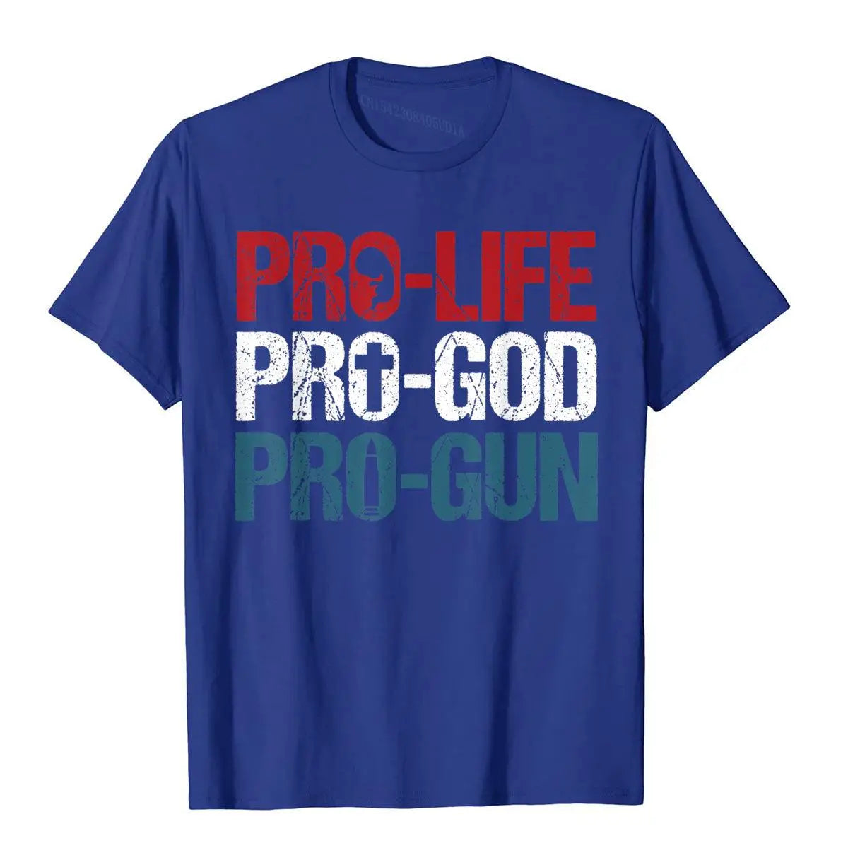 Pro Life Pro God Pro Gun T-Shirt – USA Patriot Oversized Cotton Tee for Men - Image 7