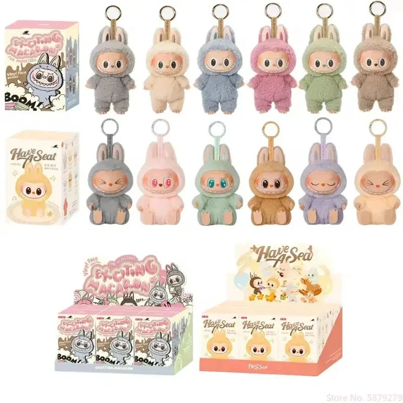 Labu Macaroon Sits on the Party’s Black Rubber Face Surprise Blind Box – 1st & 2nd Generation Plush Dolls - Image 6