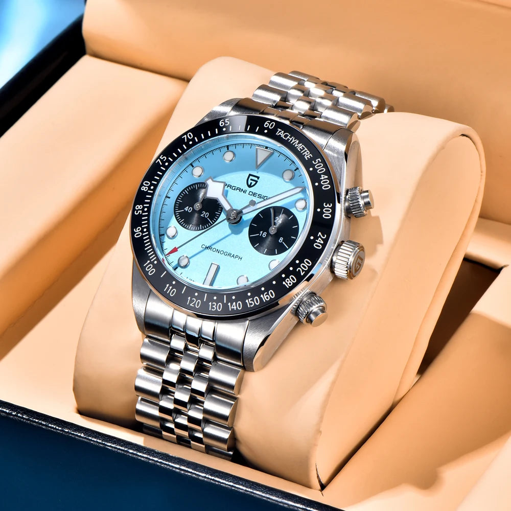 2025 New PAGANI DESIGN Panda Men's Quartz Chronograph Watch – Waterproof Timepiece with Sapphire Mirror & Ceramic Bezel - Image 4