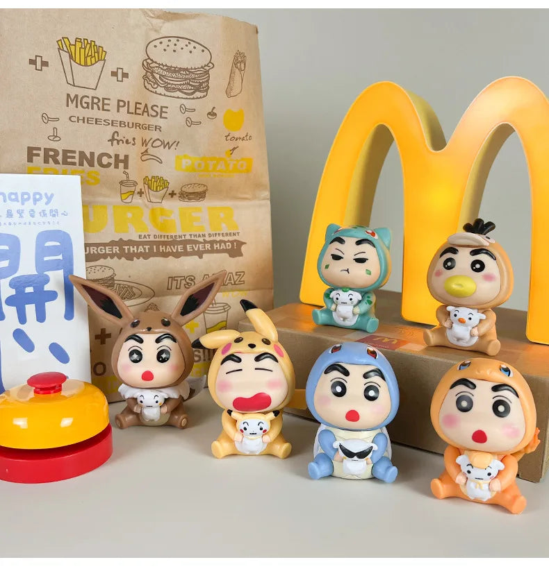 Crayon Shin-chan x Pikachu Anime Blind Box – Surprise Doll Collection & Mystery Gift Toy - Image 5