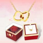 PolishedPlus™ Custom Heart Name Necklace + Rotating Rose Box