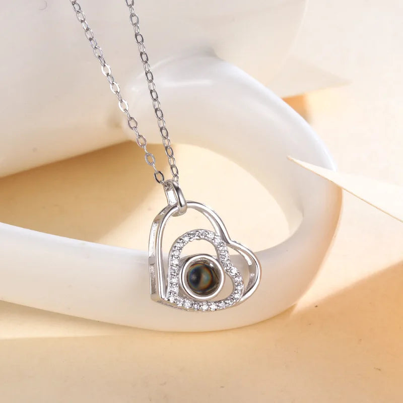 Projection Necklace "I Love You" in 100 Languages – Romantic Pendant Gift for Girlfriend or Lover (2024) - Image 6