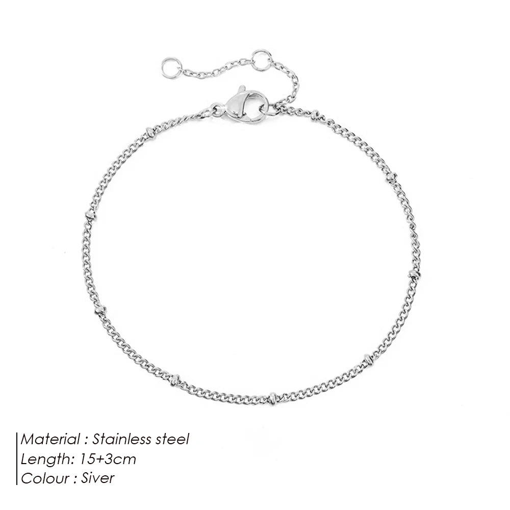 eManco Fine Bead Chain Bracelet – Simple & Versatile Stainless Steel Jewelry for Women - Image 7