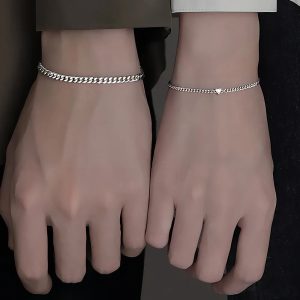 Simple Fashion Stainless Steel Bracelet Set