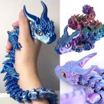 3D Printed Magic Dragon Fidget Toy – Movable Joint Articulated Desktop Ornament for Kids & Adults
