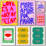 Minimalist Sunny Eclectic Love Quotes Poster – HD Waterproof Wall Art for Home & Living Spaces