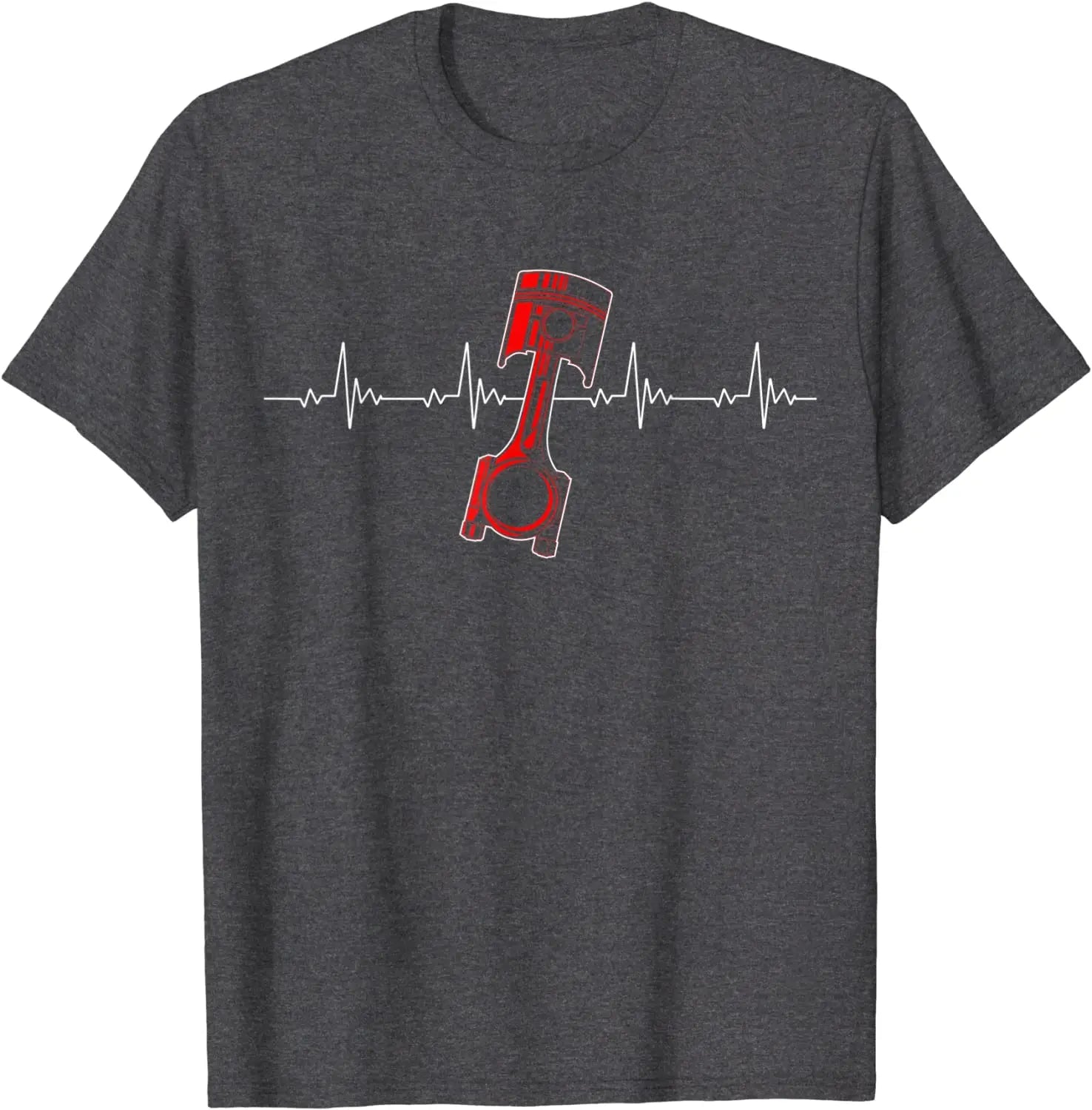 Mechanic Piston Heartbeat T-Shirt – Custom Car Lover Tee for Drag Racers & Gearheads - Image 7