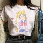 Sailor Moon Women’s T-Shirt – Personalized Print, Large-Size Short Sleeve Tee for Girls & Birthday Gifts
