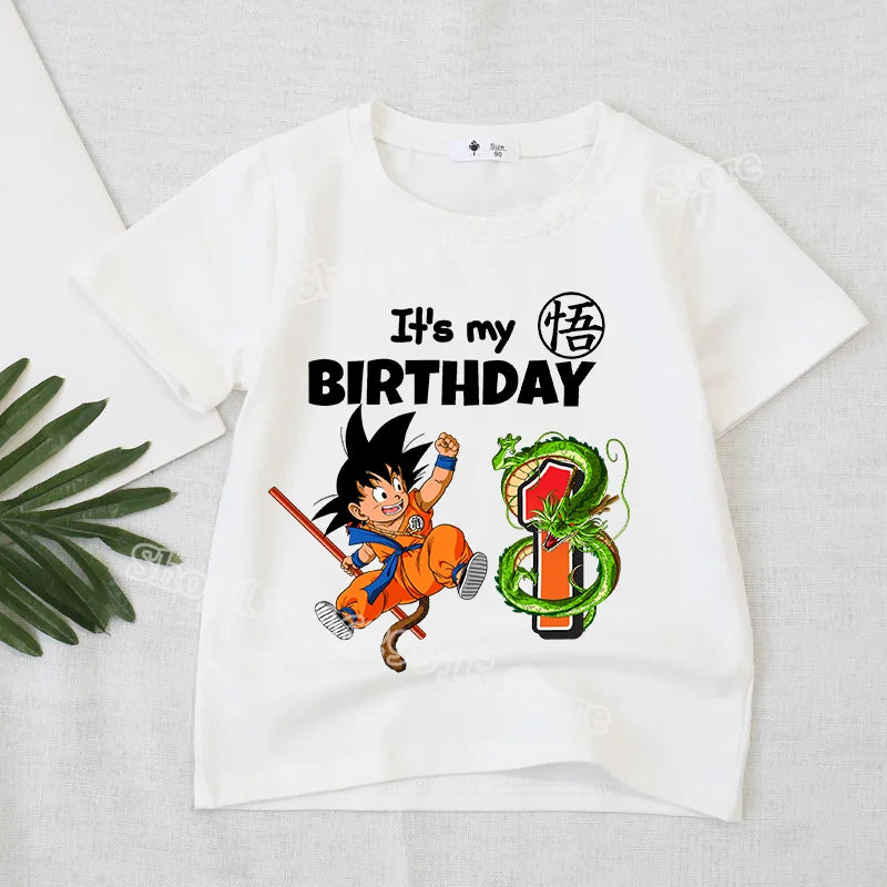 Dragon Ball Boys Birthday T-Shirt – Goku Anime Print with Number Design for Kids - Image 11