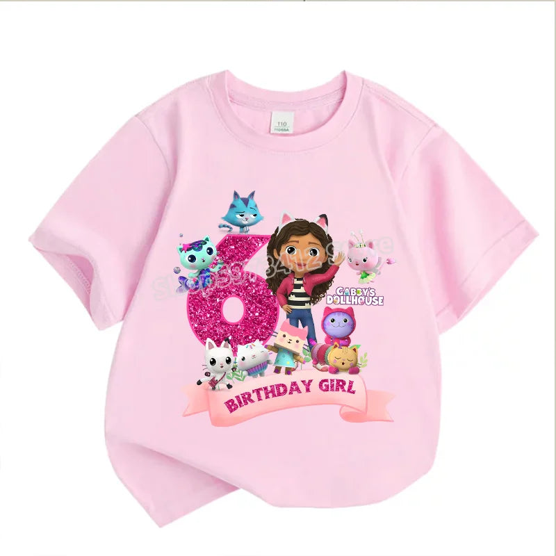 Gabby’s Dollhouse Kids T-Shirt – Cute Cartoon Cotton Pullover for Summer & Birthday Gifts - Image 9