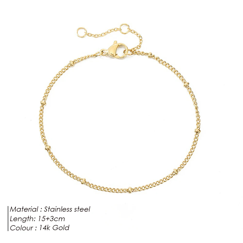 eManco Fine Bead Chain Bracelet – Simple & Versatile Stainless Steel Jewelry for Women - Image 8