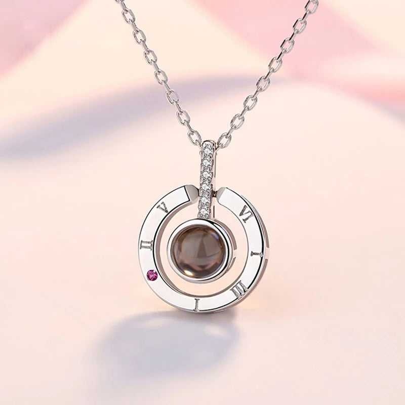 Projection Necklace "I Love You" in 100 Languages – Romantic Pendant Gift for Girlfriend or Lover (2024) - Image 8