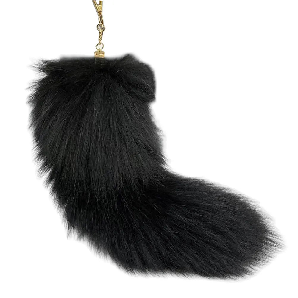 Huge Fluffy Faux Fur Fox Tail Keychain – Therian Tail Pendant Gift for Women & Girls - Image 7