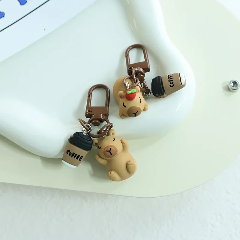 Funny Resin Capybara Keychain – Cute Animal Charm for Bags & Gifts - Image 3