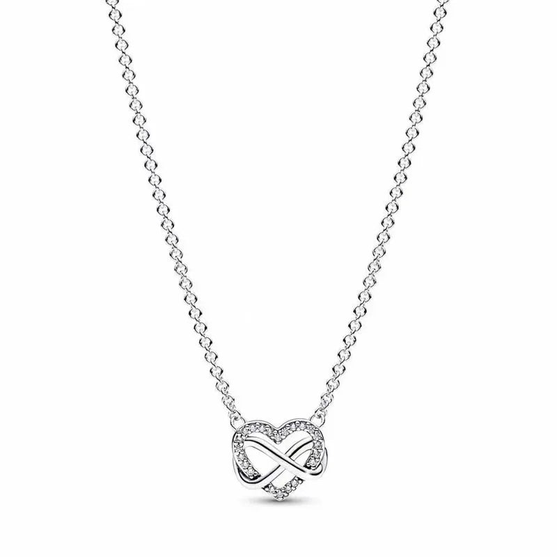 New Fine Red Love Heart Necklace – 925 Silver-Plated with Shining Zircon Bow - Image 35