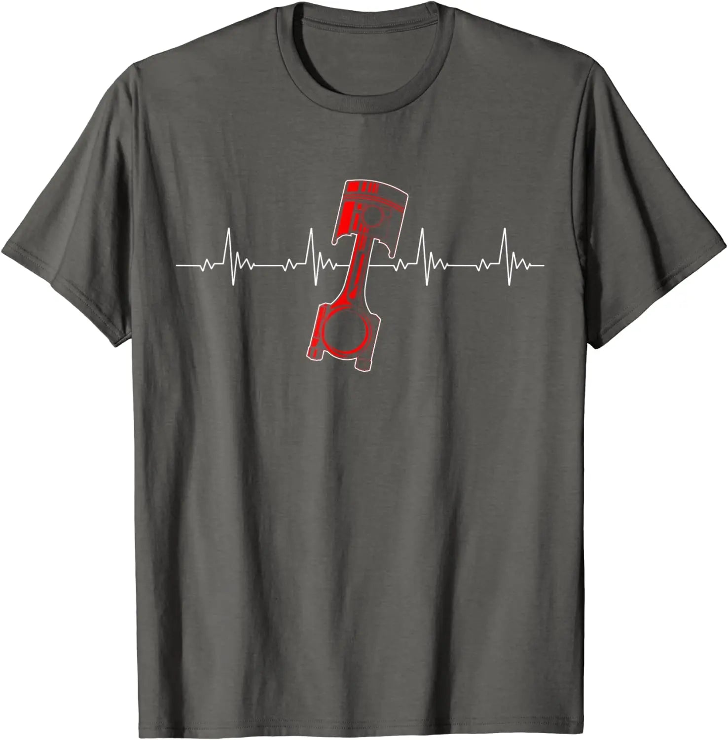 Mechanic Piston Heartbeat T-Shirt – Custom Car Lover Tee for Drag Racers & Gearheads - Image 6