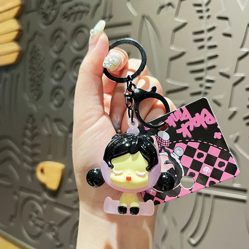 Creative UV Dream Bubble Girl Keychain – Cute Cartoon Pendant for Bags & Gifts - Image 6