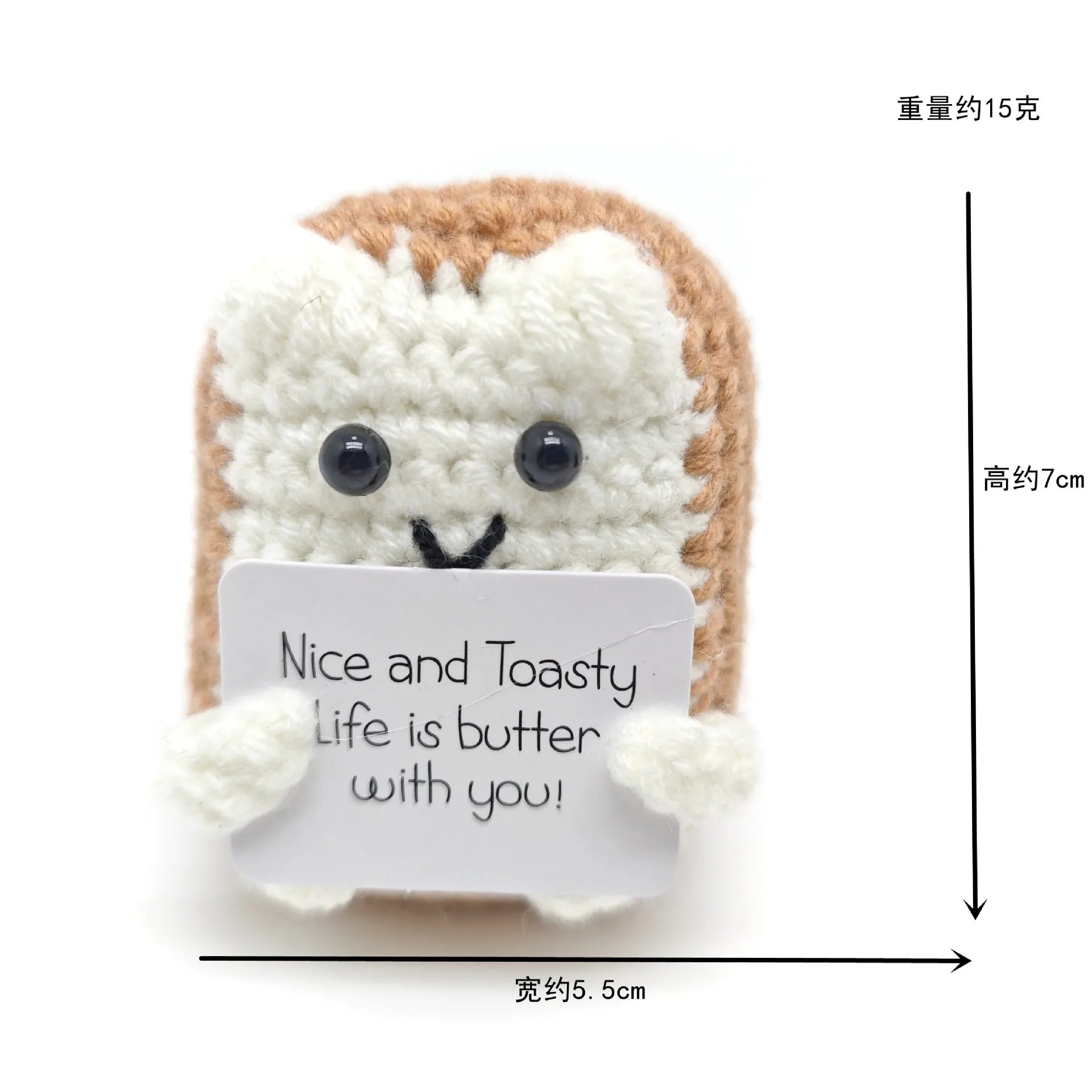 Funny Crochet Positive Energy Shark Doll – Emotional Support & Cute Knitted Woolen Bee Decor - Image 32