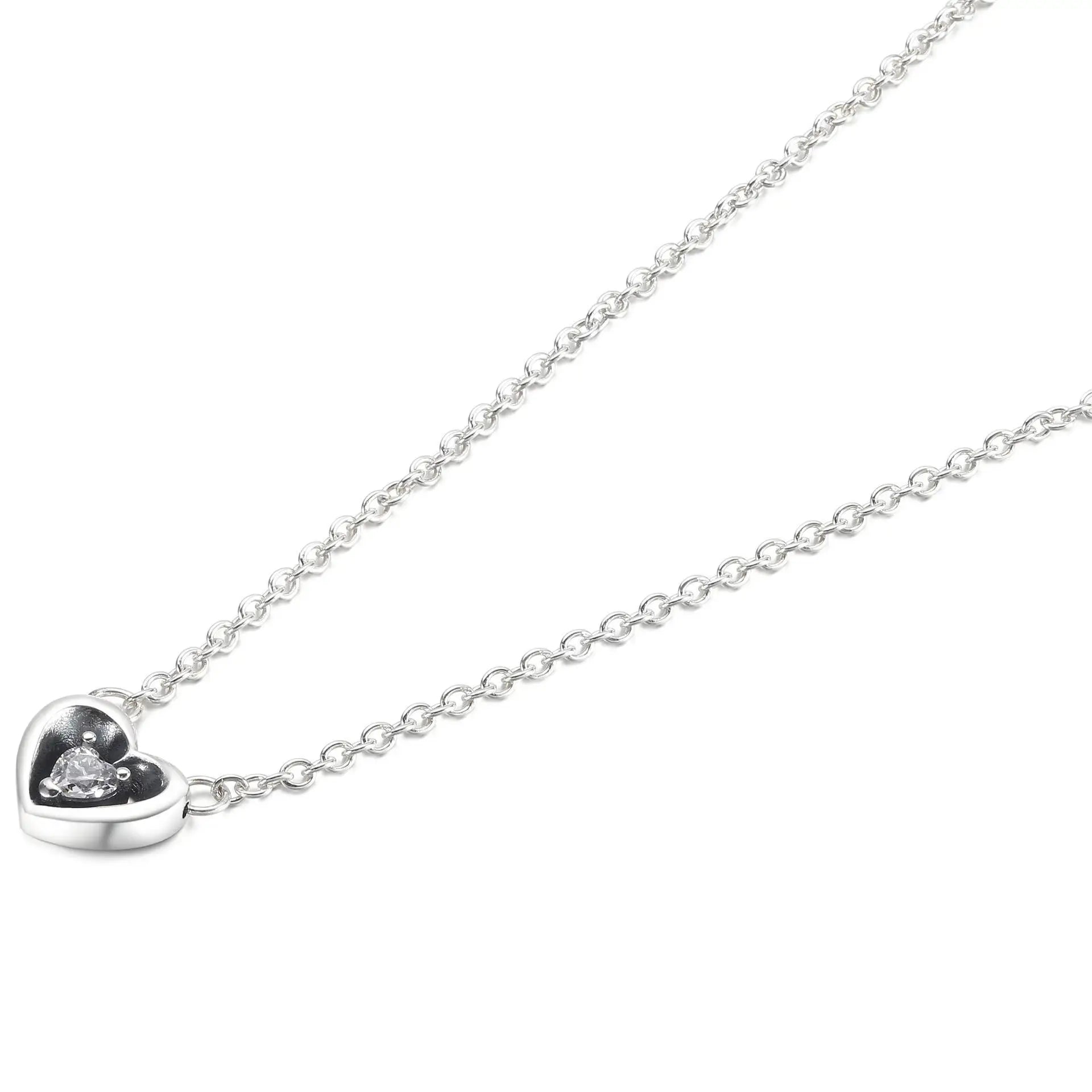 New Fine Red Love Heart Necklace – 925 Silver-Plated with Shining Zircon Bow - Image 14